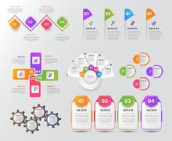 företag infographic element samling vektor