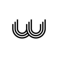 modernes monogramm-logo-design mit buchstabe w vektor