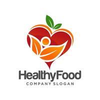 Logo-Vorlage für gesunde Lebensmittel vektor