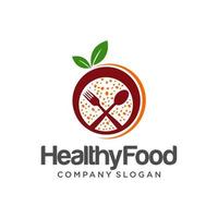 hälsosam mat logotyp mall vektor