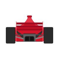 röd tävlings bil tillbaka se vektor ikon