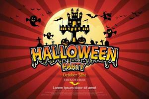 Halloween-Vektor-Schriftzug Halloween-Party. vektor