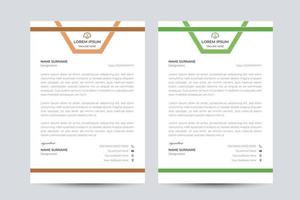 Moderne Briefkopf-Designvorlage für Unternehmen vektor