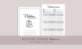 näring tracker logga bok interiör mall design vektor