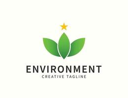 natur grön blad logotyp design vektor