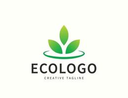 Ökologie Natur grünes Blatt Logo-Design vektor
