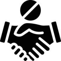 keine handshake-vektorillustration auf einem hintergrund. hochwertige symbole. vektorsymbole für konzept und grafikdesign. vektor