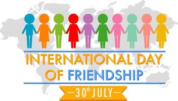 internationell vänskapsdag banner design vektor