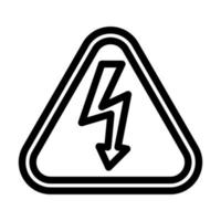 elektrische Gefahrenzeichen-Icon-Design vektor