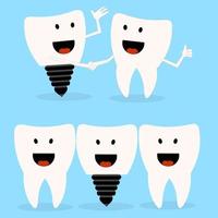 tand och dental implantera vektor