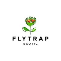 grön Flytrap ikon logotyp design, köttätande växt trendig fylld ikoner från natur samling, köttätande växt vektor illustration