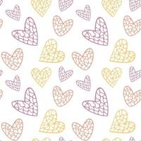 abstrakt sömlös mönster med polyfolie hjärtan. hjärtans dag kärlek relaterad begrepp lacy delikat bakgrund bröllop högtider mall vektor illustration