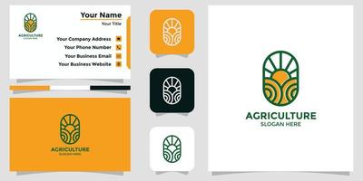 landwirtschaftliche Logos für Unternehmen und Agenturen vektor