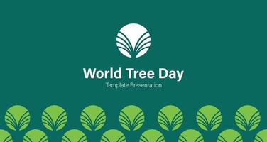 värld träd dag eller värld miljö dag eller värld jord dag presentation mall med logotyp, mönster vektor