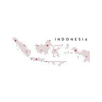 indonesien Karta logotyp design mall använder sig av prickad begrepp vektor