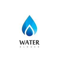 Wassertropfen-Logo-Design-Vektor vektor