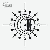 alfabet jag tatuering logotyp vektor