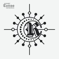 Alphabet R Tattoo-Logo vektor