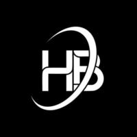 hb-Logo. HB-Design. weißer hb-buchstabe. Hb-Brief-Logo-Design. Anfangsbuchstabe hb verknüpfter Kreis Monogramm-Logo in Großbuchstaben. vektor