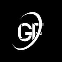 gf-Logo. GF-Design. weißer gf-buchstabe. gf-Buchstaben-Logo-Design. Anfangsbuchstabe gf verknüpfter Kreis Monogramm-Logo in Großbuchstaben. vektor