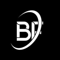 bf-Logo. bf-design. weißer bf-buchstabe. bf-Brief-Logo-Design. Anfangsbuchstabe bf verknüpfter Kreis Monogramm-Logo in Großbuchstaben. vektor