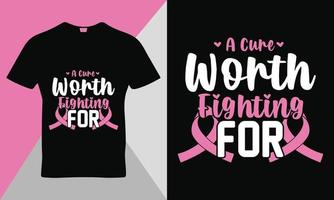 bröst cancer medvetenhet Citat typografi t-shirt design mall vektor