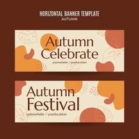 Reihe abstrakter Herbsthintergründe für Social-Media-Geschichten oder Web-Banner. Verwendung für Veranstaltungseinladung, Rabattgutschein, Werbung. vektor