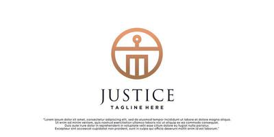 Design-Vorlage für das Logo der Justizkanzlei mit kreativem Konzept-Premium-Vektor vektor