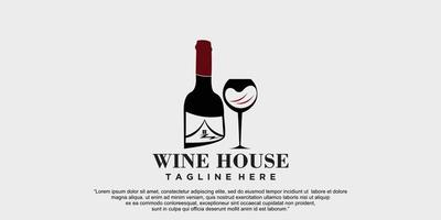 Wein-Logo-Icon-Design-Vorlage Vektor-Illustration Premium-Vektor vektor