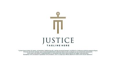 rättvisa lag fast logotyp design mall med kreativ begrepp premie vektor