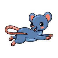 söt liten mus tecknad serie Hoppar vektor
