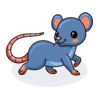 söt liten mus tecknad serie gående vektor
