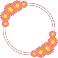 redaktioneller floraler kostenloser Vektorkranz Banner, floraler Vektorrahmen vektor