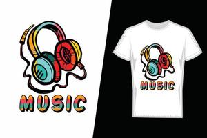 Musik-T-Shirt-Design. Musik-T-Shirt-Design-Vektor. für T-Shirt-Druck und andere Zwecke. vektor