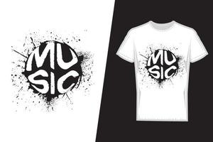 Musik-T-Shirt-Design. Musik-T-Shirt-Design-Vektor. für T-Shirt-Druck und andere Zwecke. vektor