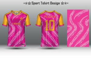 Fußballtrikot-Mockup-Fußballtrikot-Design-Sublimationssport-T-Shirt-Design-Kollektion für Rennen, Radfahren, Spiele, Motocross vektor