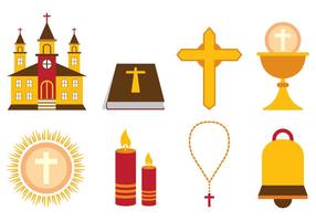 Set Eucharistisches Vektor Icon