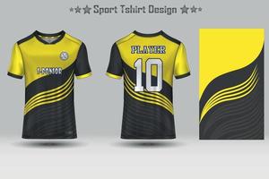 Fußballtrikot-Mockup-Fußballtrikot-Design-Sublimationssport-T-Shirt-Design-Kollektion für Rennen, Radfahren, Spiele, Motocross vektor