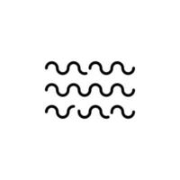 Ozean, Wasser, Fluss, Meer gepunktete Linie Symbol Vektor Illustration Logo Vorlage. für viele Zwecke geeignet.