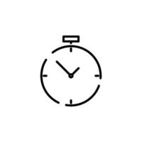 Uhr, Timer, Zeit gepunktete Linie Symbol Vektor Illustration Logo Vorlage. für viele Zwecke geeignet.