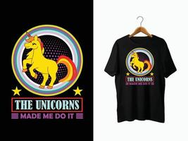 Einhorn-T-Shirt-Design vektor