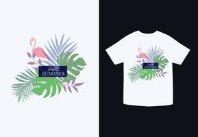 Flaches Design des tropischen T-Shirt-Designs des Sommers vektor