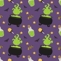 söt tecknad serie karaktär halloween sömlös konst design vektor