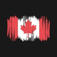 Vektorpinsel mit Kanada-Flagge. Pinselvektor der Nationalflagge vektor