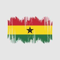 ghana flagga vektor borsta. nationell flagga borsta vektor