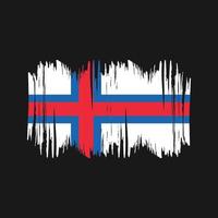 faroe öar flagga vektor borsta. nationell flagga borsta vektor