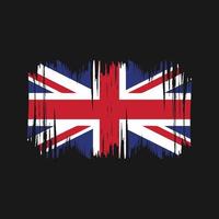 Flaggenvektorpinsel des Vereinigten Königreichs. Pinselvektor der Nationalflagge vektor