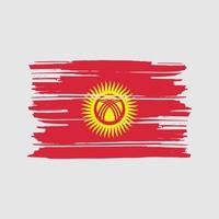 kyrgyzstan flagga borsta vektor. nationell flagga design vektor