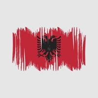 albania flagga vektor borsta. nationell flagga borsta vektor