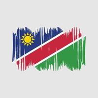 Namibia Flagge Vektorpinsel. Pinselvektor der Nationalflagge vektor